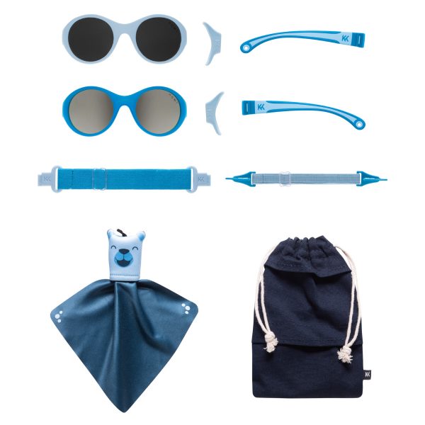 Mokki Sunglasses for kids click and change blue parts and frames