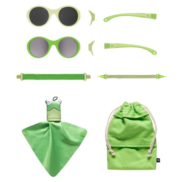 Mokki Sunglasses for kids click and change green parts and frames