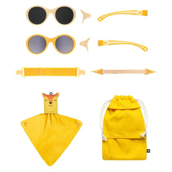 Mokki Sunglasses for kids click and change yellow parts and frames