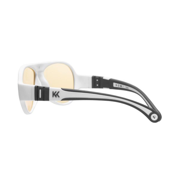 Mokki Sunglasses for kids click and change screen safe with blue block lens - White